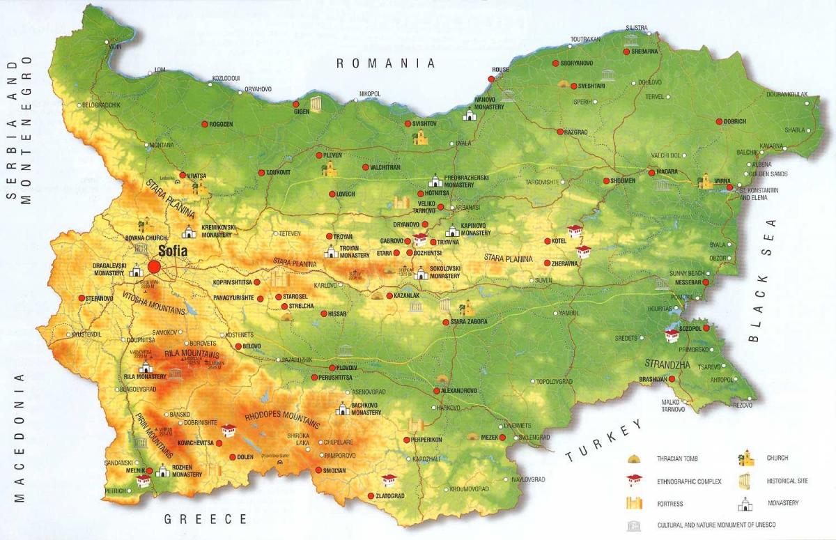 Bulgarian bundok mapa