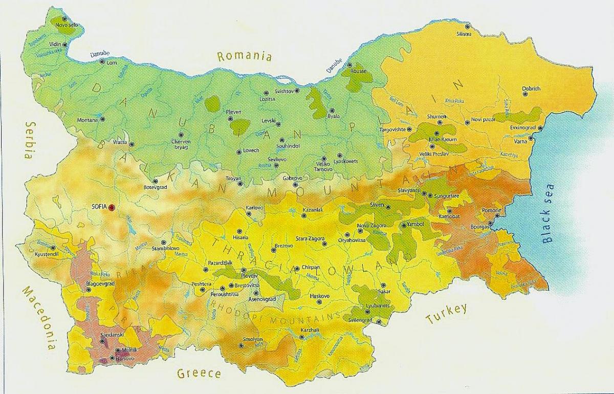 mapa ng Bulgaria klima