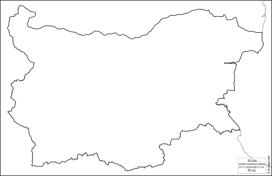 mapa ng Bulgaria mapa balangkas