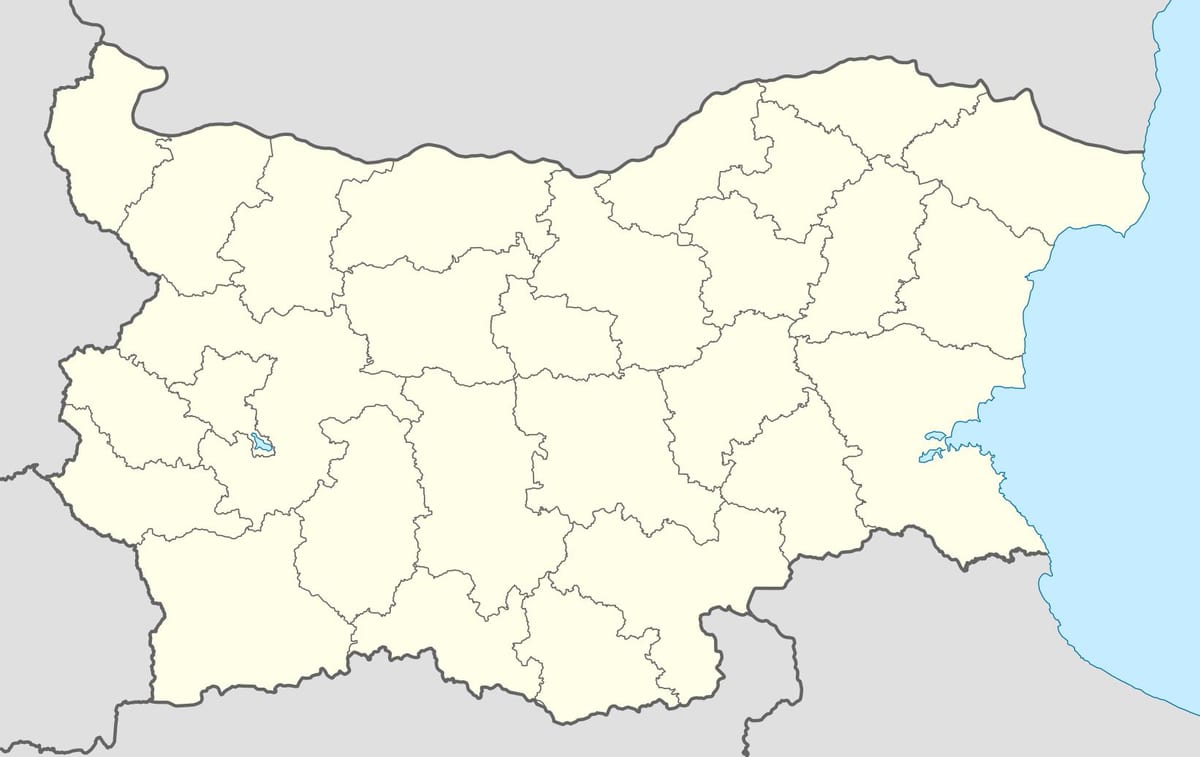 mapa ng Bulgaria vector mapa