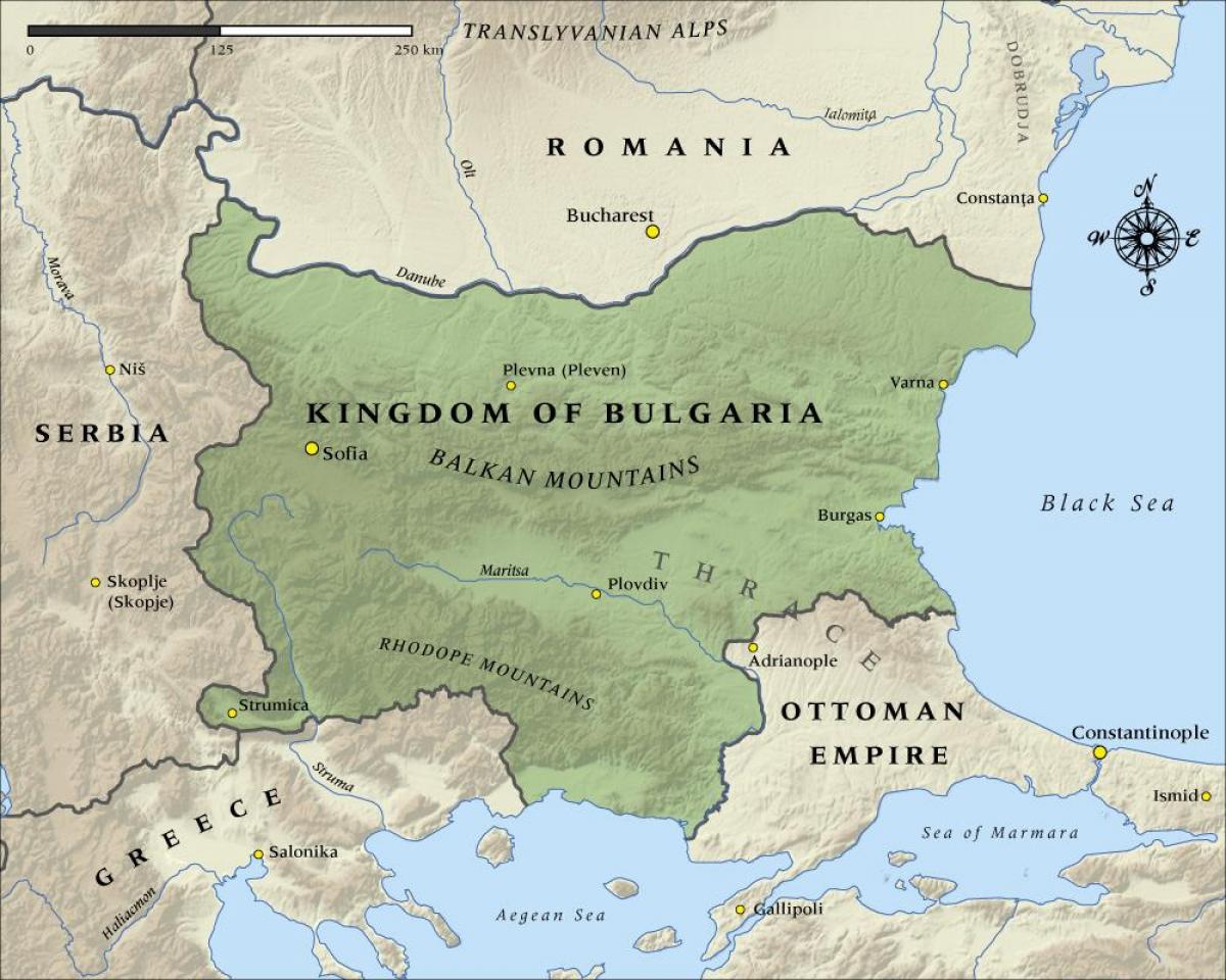 mapa ng Bulgarian