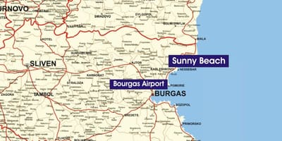 Bulgaria beach mapa