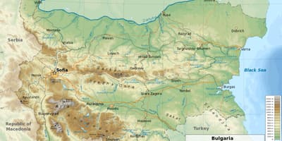 Mapa ng Bulgaria heograpiya