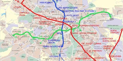 Mapa ng Bulgaria metro