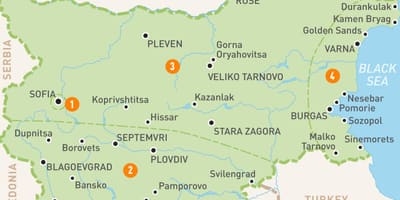 Bulgaria rehiyon mapa