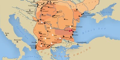 Mapa ng Bulgarian empire