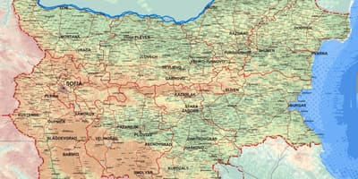 Mapa ng mga detalyadong mga mapa ng Bulgaria