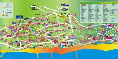 Golden beach Bulgaria mapa