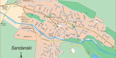 Mapa ng sandanski Bulgaria